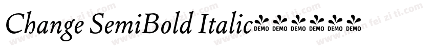 Change SemiBold Italic字体转换